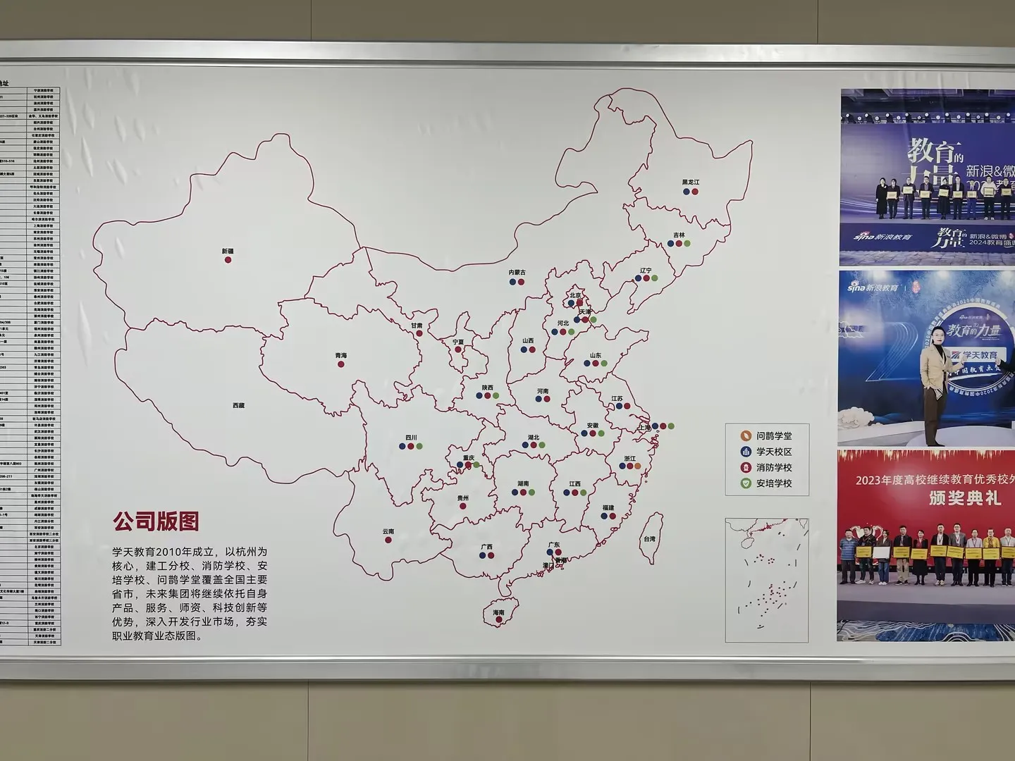 学天教育绍兴消防学校分校-公司基本版图